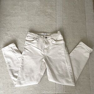 Mango Off-White Straight Leg Jeans Mom’s Fit